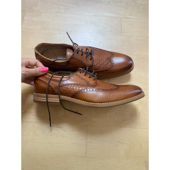 Stacy Adams NEW Men "Fallon" wing tip oxford shoe sz 9 BNWT flaw*missing insole - Picture 4 of 9